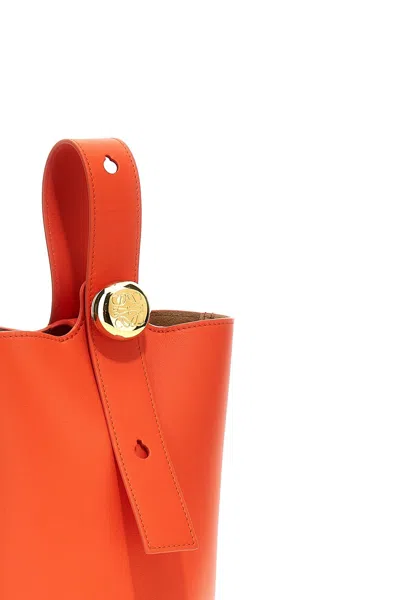 Shop Loewe Women 'pebble' Mini Handbag In Orange
