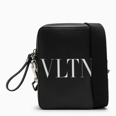 Shop Valentino Garavani Mini Black Leather Shoulder Bag Men
