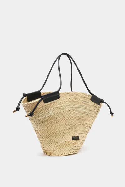 Shop Altuzarra 'basket' Tote In Natural/black