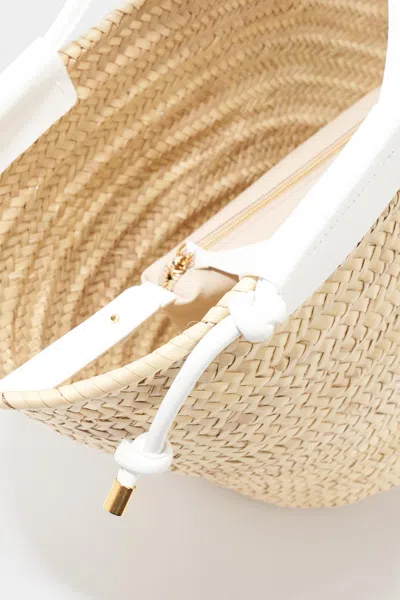 Shop Altuzarra 'basket' Tote In Natural/white