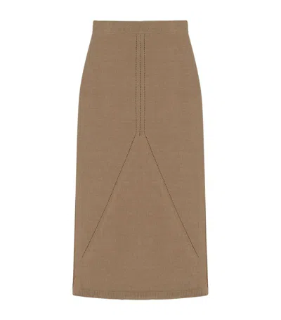 Shop Aeron Knitted Soothe Skirt In Truffle
