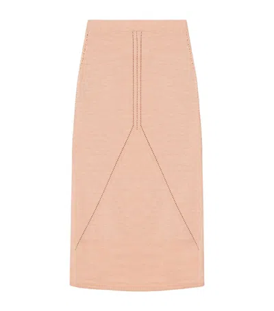 Shop Aeron Knitted Soothe Skirt In Apricot