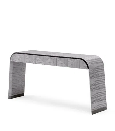 Shop Giorgio Collection Moonlight Console Table In Grey