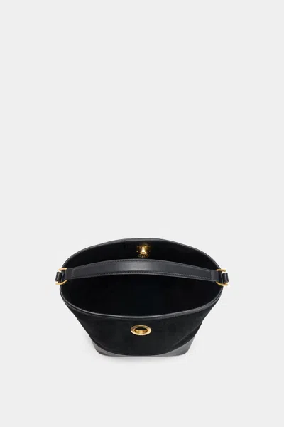 Altuzarra North-south Suede Bucket Bag In Black