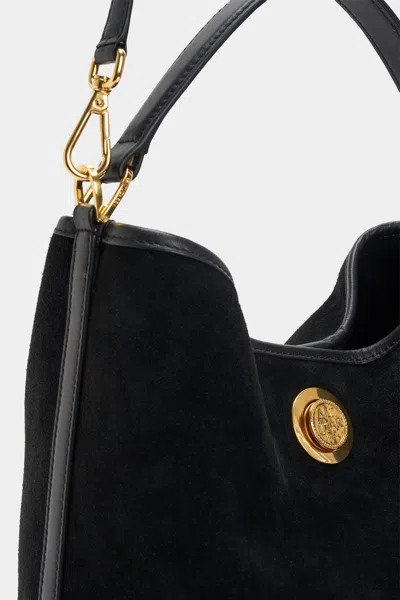 Altuzarra North-south Suede Bucket Bag In Black