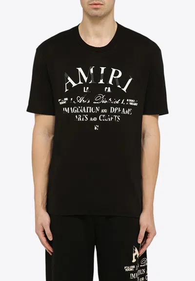 Shop Amiri Arts District Logo T-shirt In Black