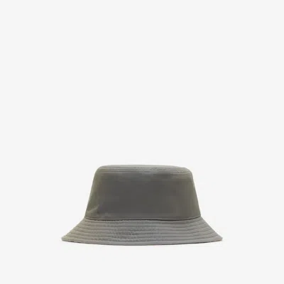 Shop Burberry Reversible Check Bucket Hat In Iron