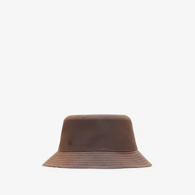 Shop Burberry Reversible Cotton Bucket Hat In Dusk