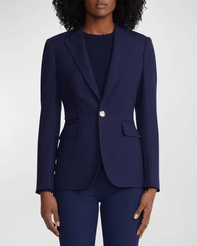 Polo Ralph Lauren Parker Single-breasted Cashmere Jacket In Navy