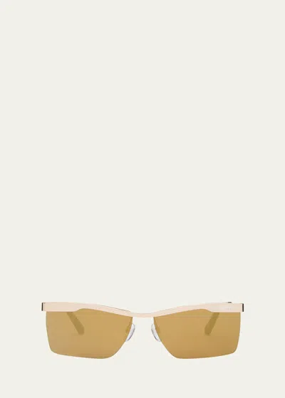 Off-white Rimini Metal Alloy & Plastic Aviator Sunglasses In Gold Mirror Gold