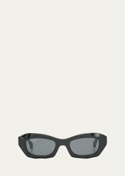 Shop Off-white Venezia Acetate Cat-eye Sunglasses In Black