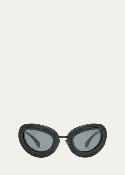 Shop Off-white Tokyo Acetate & Metal Alloy Cat-eye Sunglasses In Black
