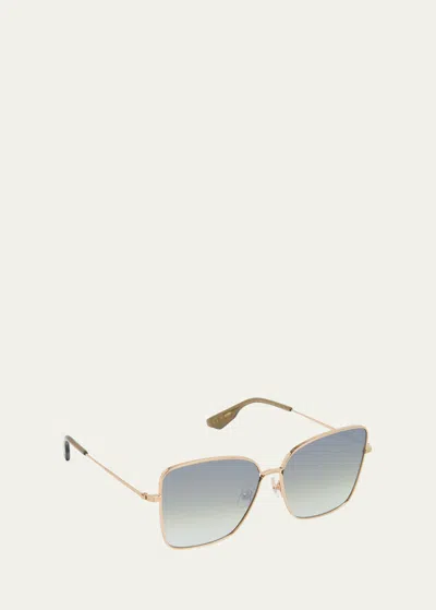 Shop Krewe Dolly Titanium Butterfly Sunglasses In 18k Mirrored