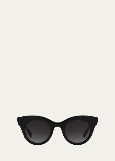 Shop Krewe Olivia Rounded Acetate Cat-eye Sunglasses In Capri