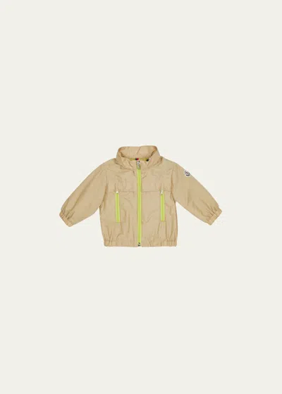 Shop Moncler Boy's Iniko Track Jacket In 23p - Medium Beig
