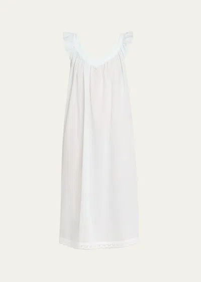 Shop Celestine Heddy Lace-trim Nightgown In Mint/white