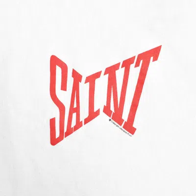 Shop Saint Michael Ribon Saint S/s T-shirt In White/red