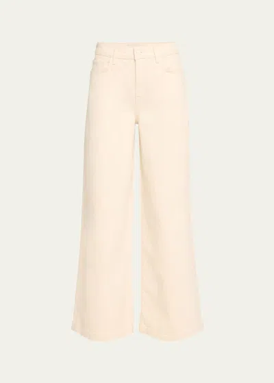 Shop Triarchy Ms. Fonda High-rise Wide-leg Jeans In Off-white