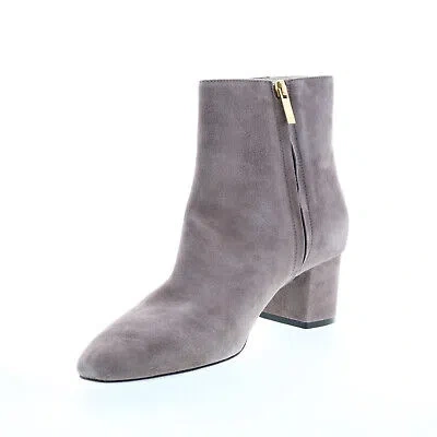 Pre-owned Bruno Magli Vinny Bw2vino3 Womens Grey Suede Zipper Casual Dress Boots In Grey
