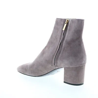 Pre-owned Bruno Magli Vinny Bw2vino3 Womens Grey Suede Zipper Casual Dress Boots In Grey