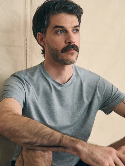 Faherty Movement&trade; Short-sleeve T-shirt In Rainier Grey Heather