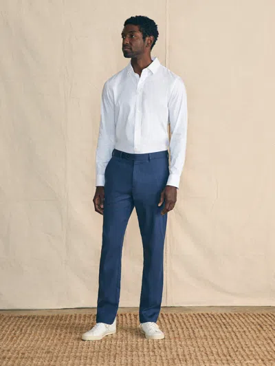 Faherty Movement&trade; Flex Linen Trouser Pants In Deep Sea Navy