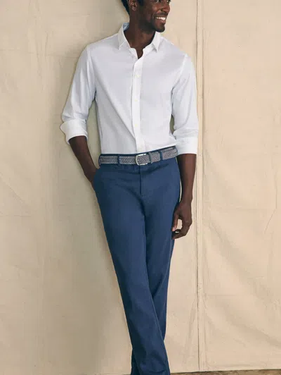 Faherty Movement&trade; Flex Linen Trouser Pants In Deep Sea Navy