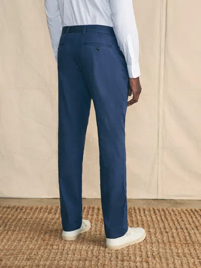 Shop Faherty Movement&trade; Flex Linen Trouser Pants In Deep Sea Navy