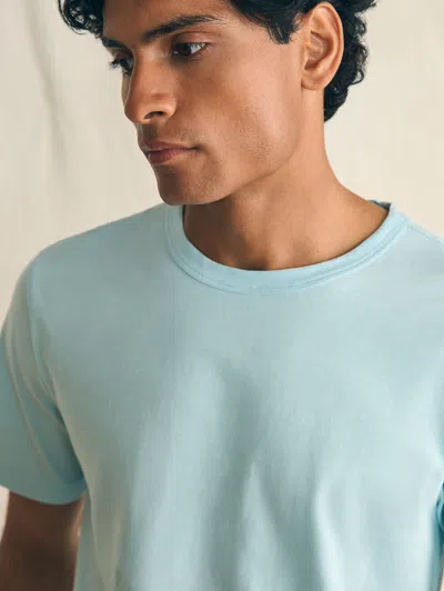 Shop Faherty Sunwashed T-shirt In Blue Oasis