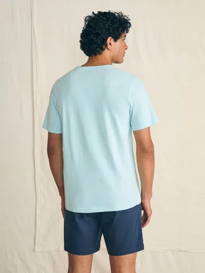 Shop Faherty Sunwashed T-shirt In Blue Oasis