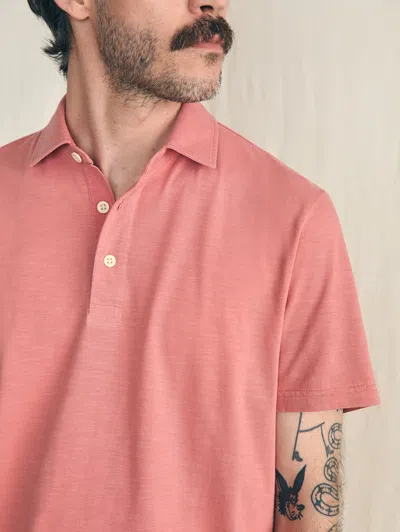 Shop Faherty Sunwashed T-shirt Polo In Faded Flag