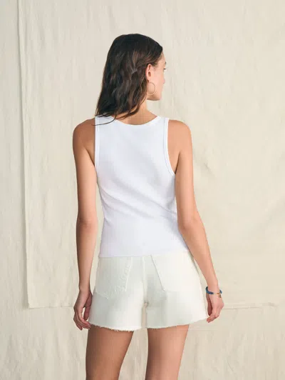 Shop Faherty Sunwashed Rib Tank In White