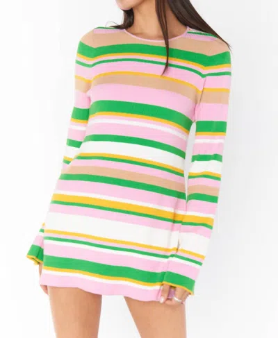 Shop Show Me Your Mumu Away Mini Dress In Multi Rib Knit