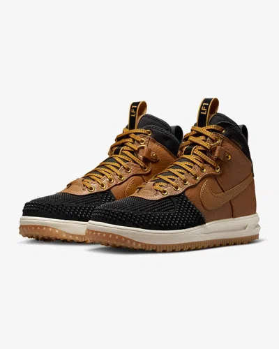 Shop Nike Lunar Force 1 805899-202 Men's Ale Brown Black Leather Duckboots Moo257