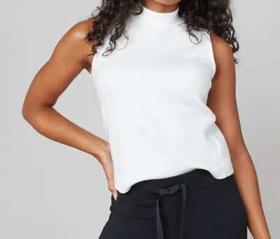 Shop Spanx Airessentials Mock Neck Top In White