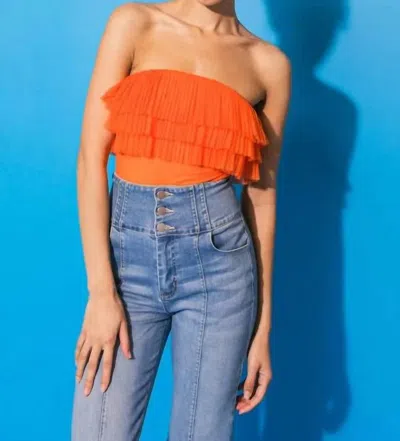 Flying Tomato Catch My Charm Bodysuit In Orange In Orange