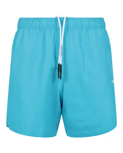 Shop Off-white Arrows Swim Shorts In Blue