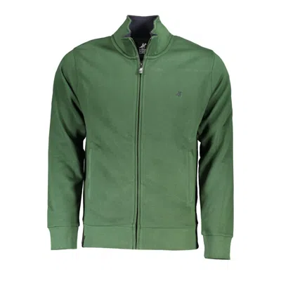 Shop U.s. Grand Polo U. S. Grand Polo Chic Embroide Zip Men's Sweatshirt In Green