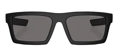 Shop Prada 0ps 02zsu 1bo02g Flattop Polarized Sunglasses In Multi