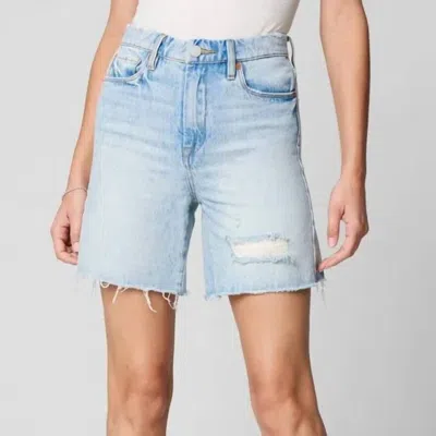 Shop Blanknyc Warren Denim Shorts In Mirror Mirror In Blue