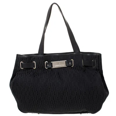 Shop Aigner Signature Canvas And Leather Tote In Black