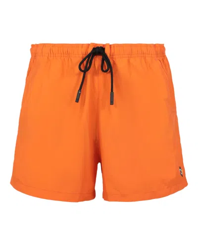 Shop Marcelo Burlon County Of Milan Colorful Cross Swim Shorts In Orange