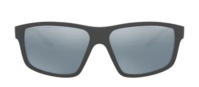 Shop Prada Ps 02xs Ufk07h Square Polarized Sunglasses In Multi