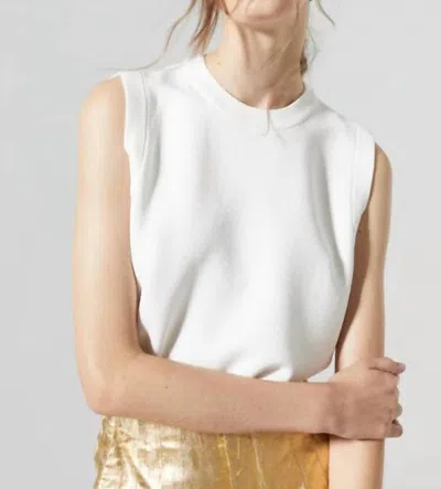 Shop Lanhtropy Glitter Knitted Top In Off White