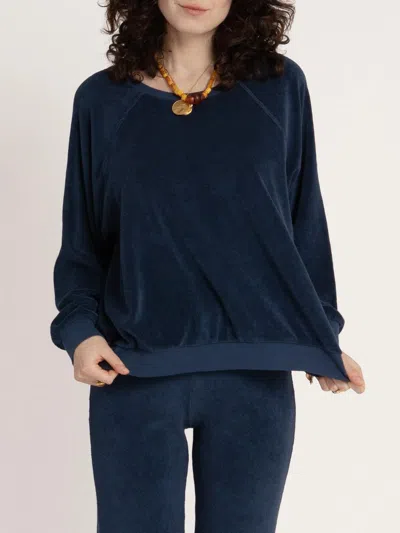 Shop Suzie Kondi Samos Sweatshirt In Navy In Blue