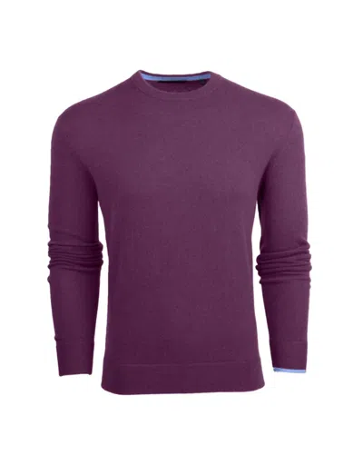 Shop Greyson Clothiers Tomahawk Cashmere Crewneck Sweater In Aubergine In Purple