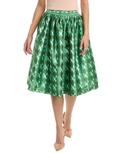 Shop Frances Valentine Barbara Midi Skirt In Green