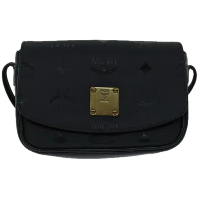 Shop Mcm Visetos Synthetic Shoulder Bag () In Black