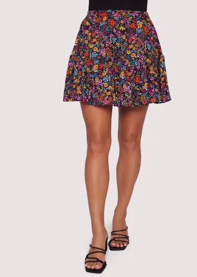 Shop Lost + Wander Flora Garden Mini Skirt In Black Lavender In Multi