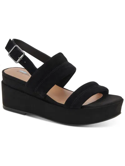 Shop Aqua College Nuria Womens Suede Platform Slingback Sandals In Black
